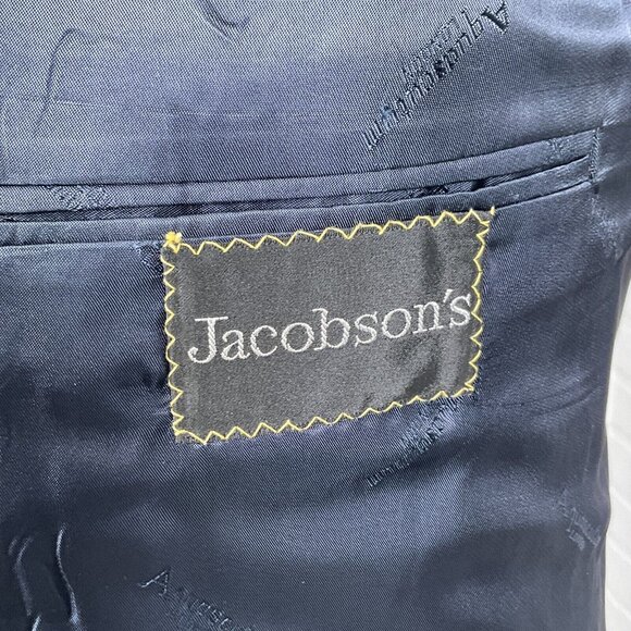 Aquascutum Blazer Men 40 Blue Pinstripe Classic Wool Jacobson's Jacket USA VTG - Picture 7 of 16